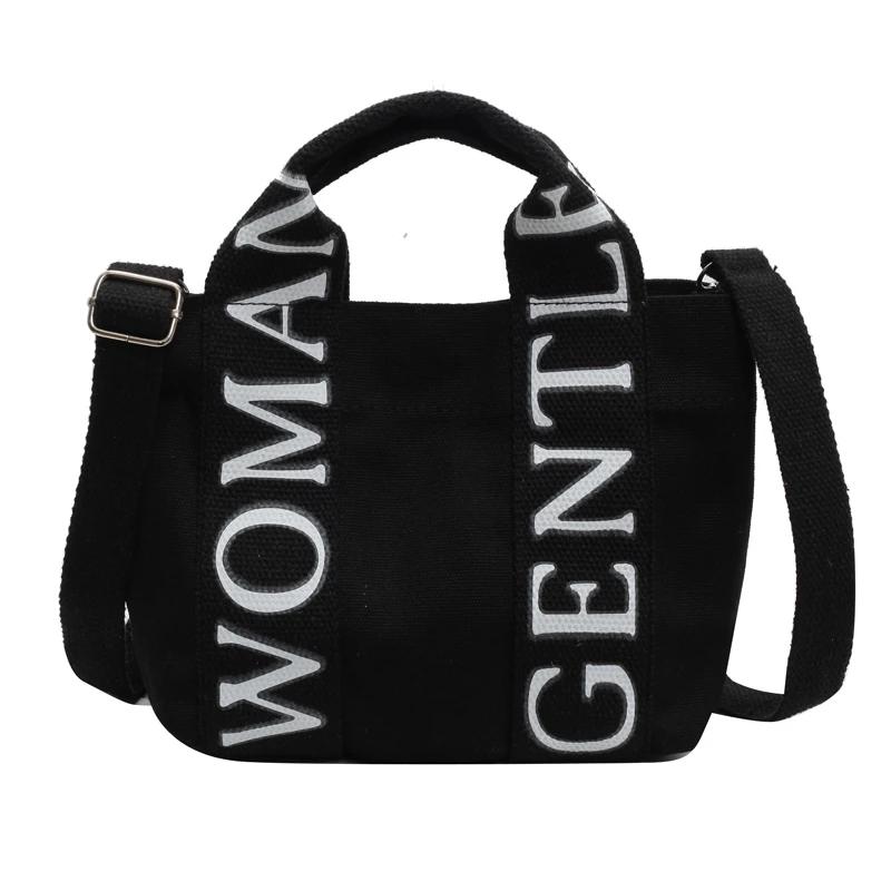 Borsa a Spalla Dolce in Tela alla Moda Versatile ad Alta Capacità Lettera Borsa da Lavoro Collisione Pratica Singola Borse a Tracolla