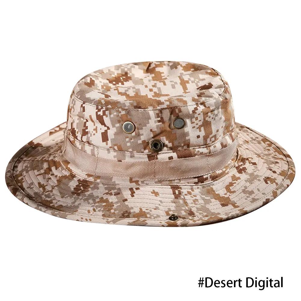 Men Hunting Hiking Outdoor Camo Sun Caps Camouflage Hat Tactical Bucket Hats Panama Summer Cap