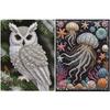 Owl Jellyfish Special Shaped 5D DIY Partial Drill Diamond Painting Kits for Adults Gift Home Wall Decor Diamond Art Kit 30x40cm