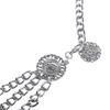 Round Pendant Tassel Sun Flower Adjustable Women Body Chain Aluminum Chain Waist Chain Metal Belts