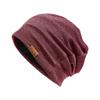 Pullover Cold Hat Women's Casual Winter Velvet Loose Leather Label Hat Knitted Hat Men's and Women's Outdoor Headgear