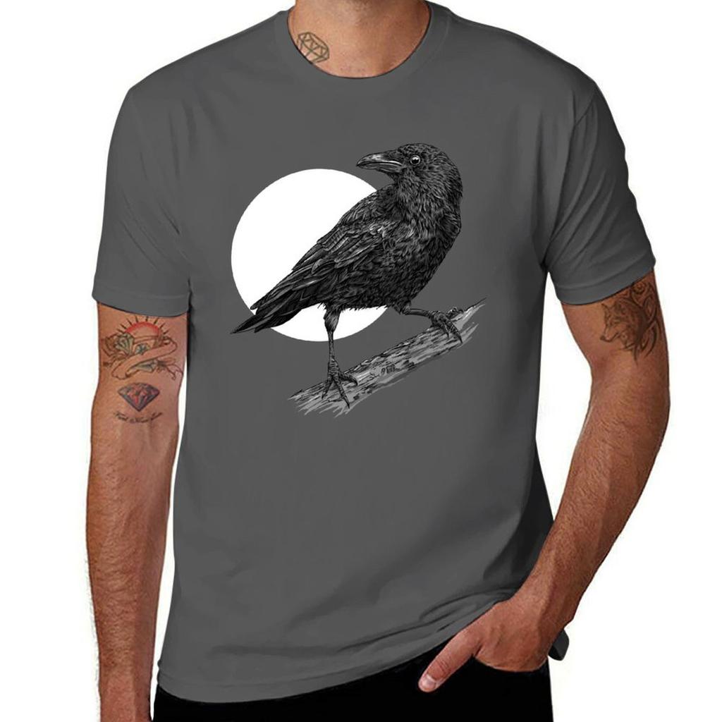 Crow Art Tshirt Work Style Casual Tshirt