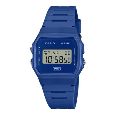 POP Digital Blue Bio Based Resin Strap Quartz F-91WB-2A1 Unisex Watch