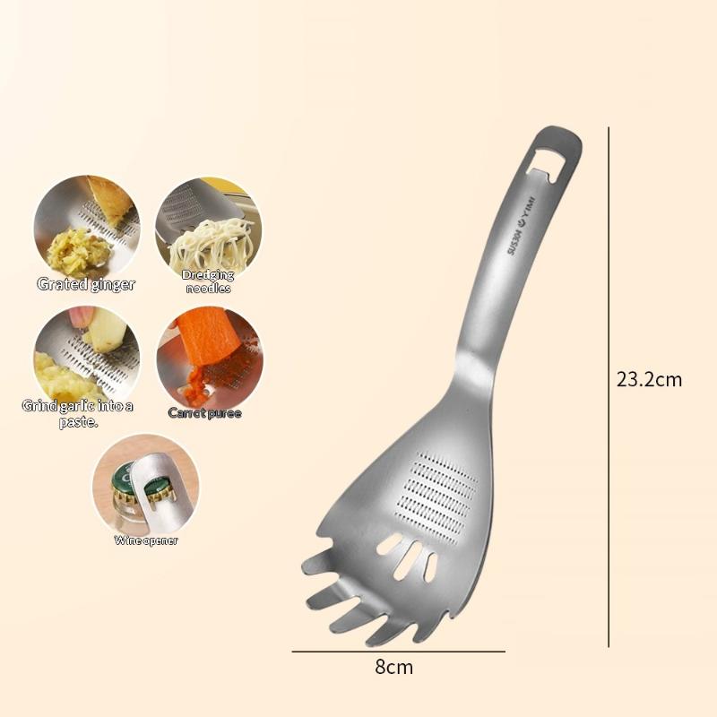 Multifunctional Stainless Steel Kitchen Utensil For Cooking Garlic Ginger Vegetable Grater Grinder Spoon Kitchen Supplies