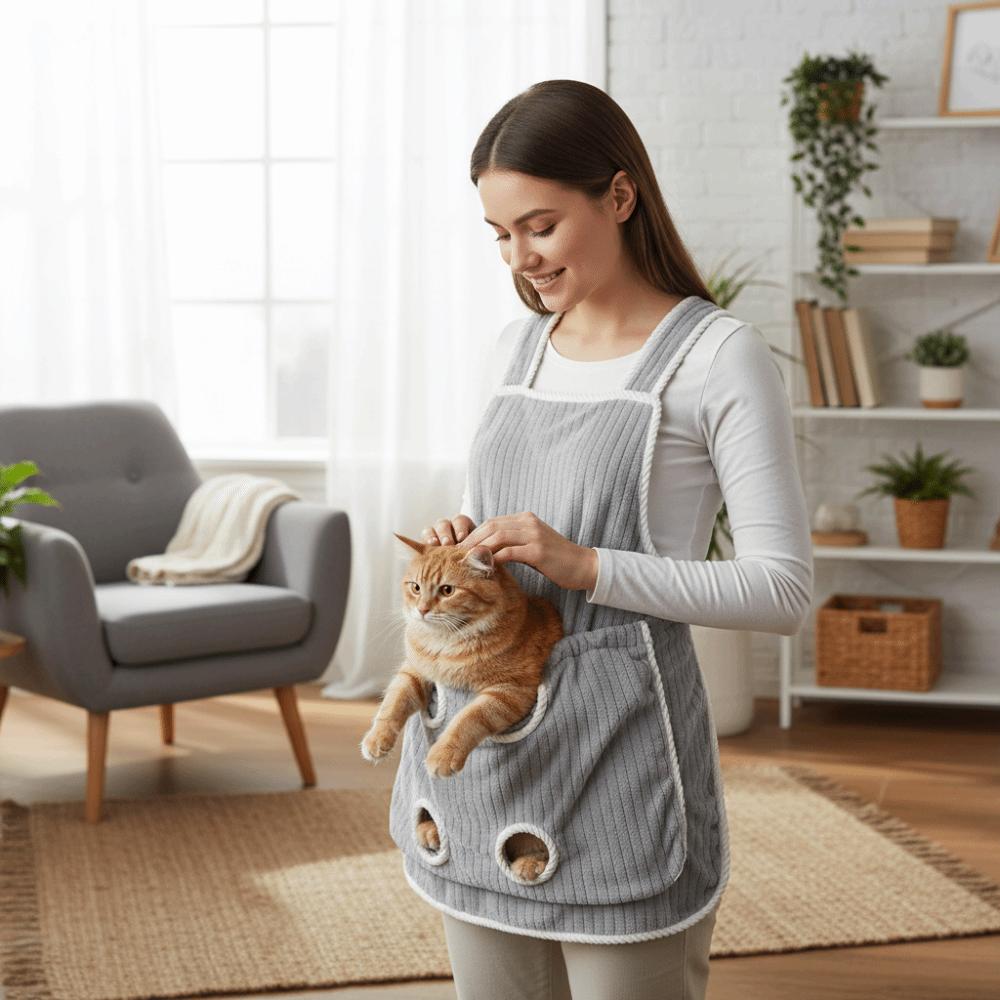Hair-Resistant Cat Holding Apron Anti Scratch Pet Anti Shedding Cover Pet Sleeping Bag Home Use