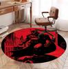 Superheroes Pattern Round Rug, Indoor/Outdoor Mat, for Picnic, Gameroom, Bedroom, Office, Living Room, Home Decor Carpet, Birthday Gift