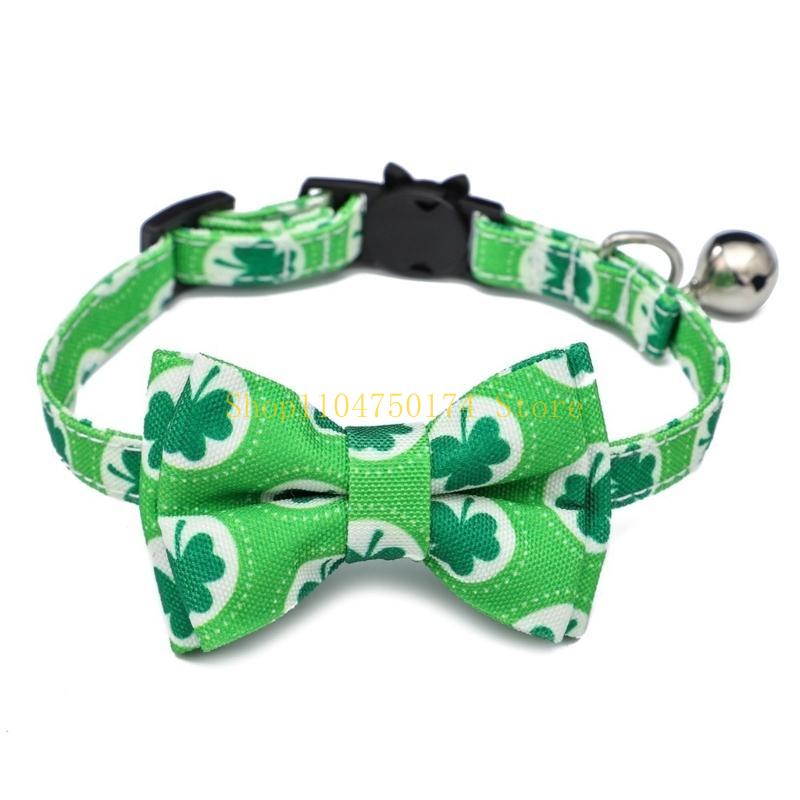 ShamrockCat Collar CatBowTie Christmas CatNecklace For Cat With Irish CatCollar catBandana SaintPatrick Day top sale