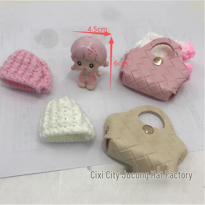 Handgehäkelte Wollmütze für 5-8cm Mini-Puppen/Figuren - Niedliche und Warme Kopfbedeckung