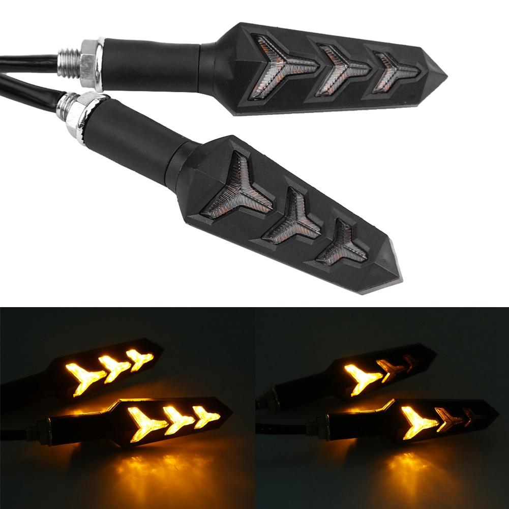 Pair of Motorcycle Y Shaped Turn Signal LED Lights Indicator Lamp Universal