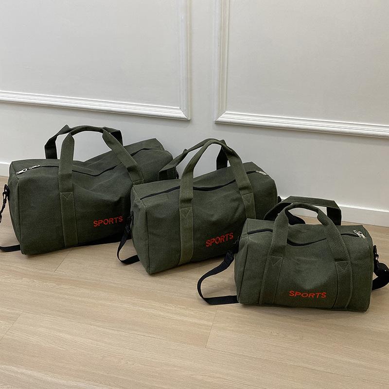 

Экскурсионная спортивная утолщенная парусиновая сумка-тоут для переезда, большая вместительная сумка для хранения, дорожная сумка для багажа, сумка для фитнеса Small зелёный