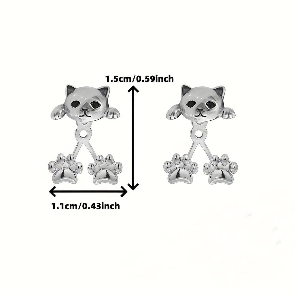 Cute Cat Paw and Face Earrings for Women - Perfect for Everyday and Formal Wear