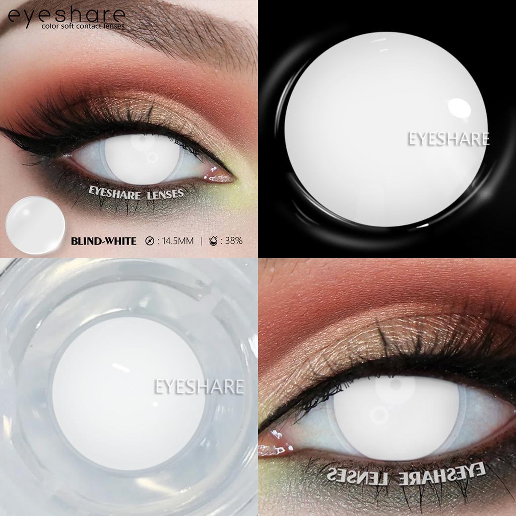 Eyeshare 2 Stück Cosplay Farbige Kontaktlinsen Anime Kontaktlinsen Blaue Augenlinsen Jährlich Verrücktes Halloween Make-up Farbige Linse