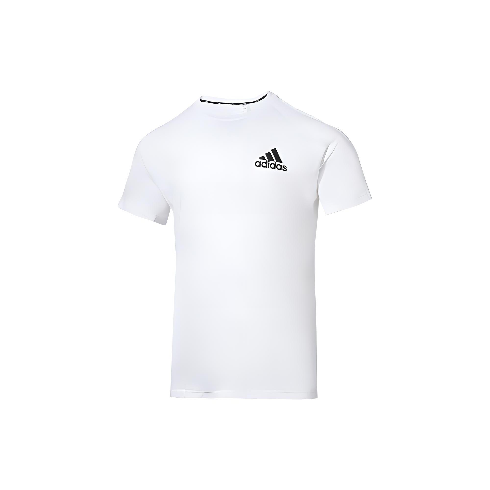 adidas AEROREADY Designed To Move Motion Sport Motion Logo Tee White Black Men s H28785 S
