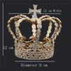 Baroque Royal King Crown Male Diadem Bridal Wedding Hair Ornaments for Women Queen Tiaras and Crowns Head Jewelry