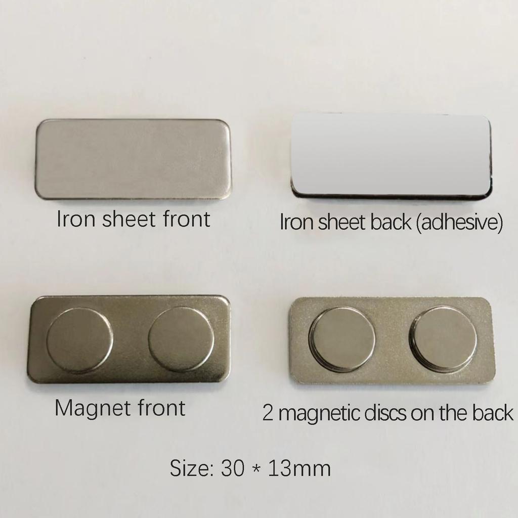 Metallabzeichen Starkes Magnetisches Abzeichen DIY Bekleidung Nähzubehör Nadel-freies Design Namensschild Magnete für Schule Büro Jacken Hemden
