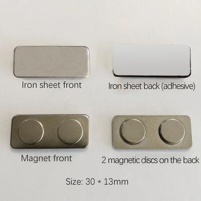 Badges Métalliques Badge Magnétique Puissant Fournitures de Couture pour Vêtements DIY Aimants pour Badge Nom Design Sans Épingle pour École Bureau Vestes Chemises