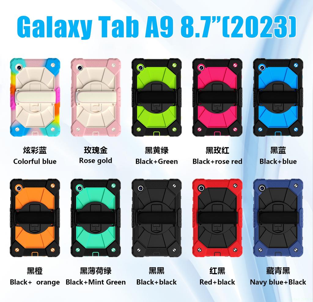 Case For Samsung Galaxy Tab S11 A11 8.7 A9 Plus A8 A7 Lite Heavy Duty Shockproof Kids Tablets Cover Hand Shoulder Straps
