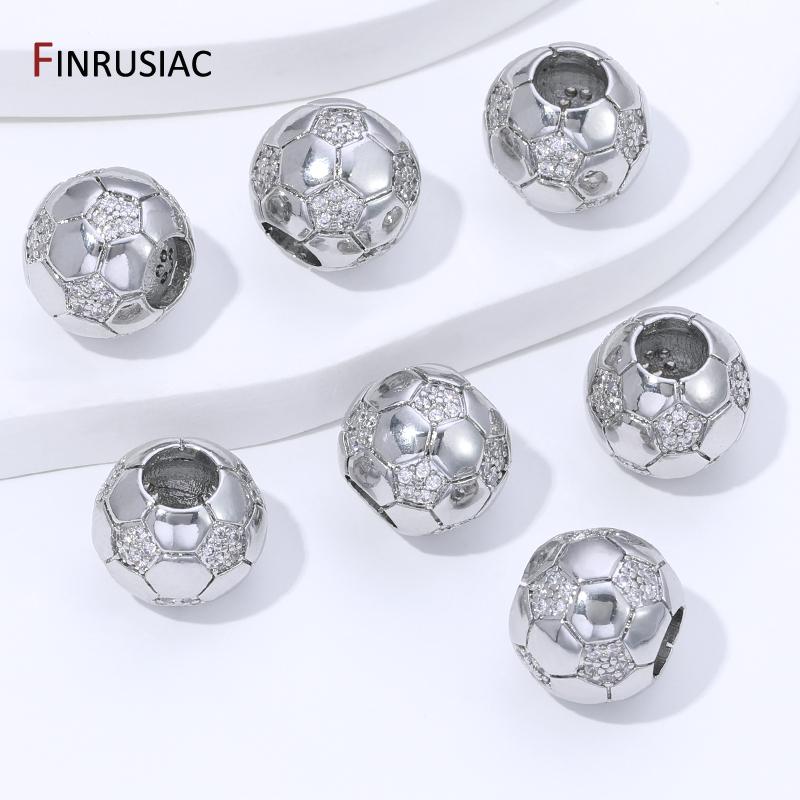 14K Gold Plated Brass 10mm Football Shape Spacer Beads Jewelry Making,Separator For Beads,DIY Jewelry Making Accessories
