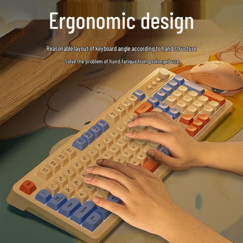 QianXingZhe V98Pro Tri-Mode Wireless RGB Mechanical Feel Keyboard & Mouse Combo