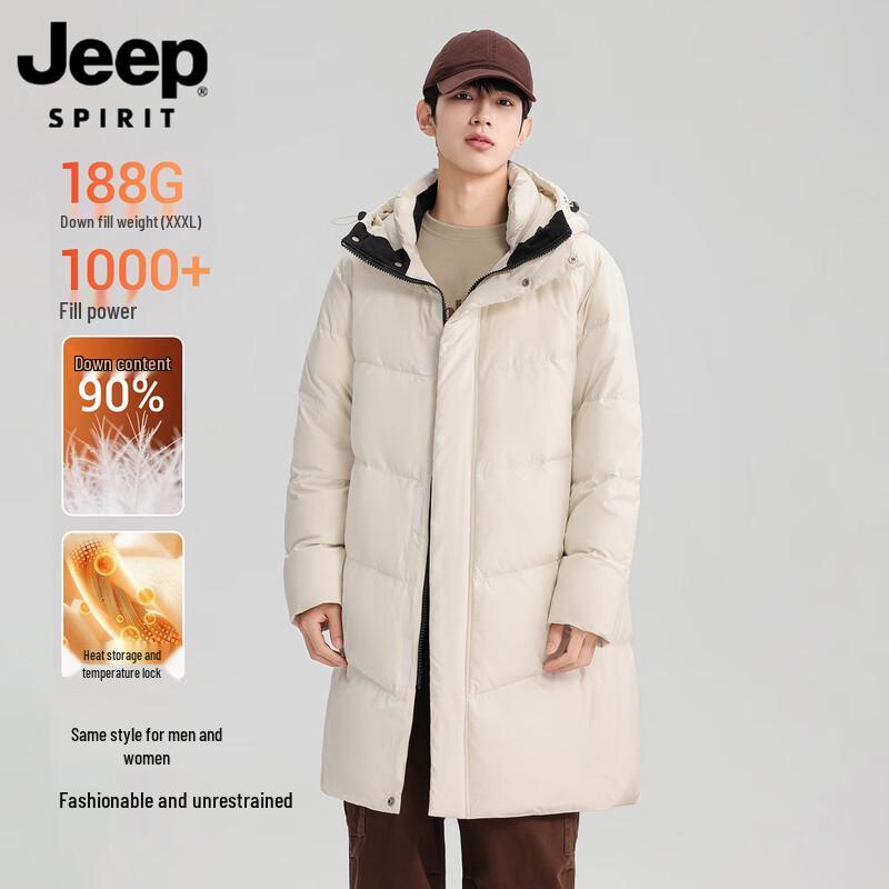 Мужская длинная зимняя пуховая куртка с капюшоном JEEP SPIRIT M