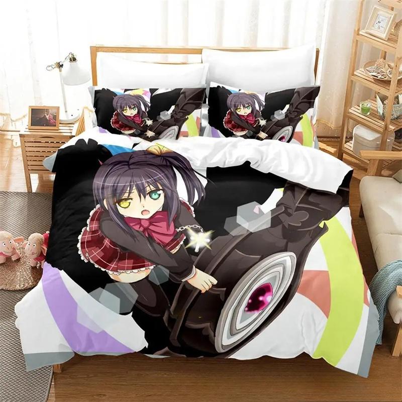 Durable Lightweight Twin Queen King Anime Love Chunibyo Other Delusions Boys Girls Size Bed Adult Quilt