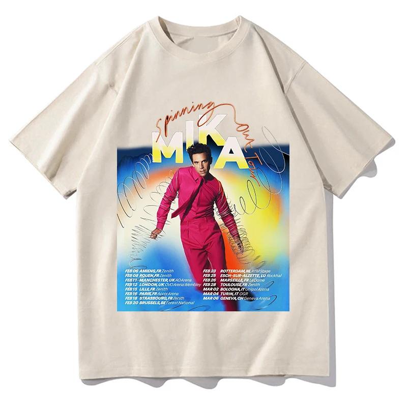 MIKA Modern Times Fashion T Shirt High Quality Graphics Pop Oversized Casual Summer Tees Pure Cotton Casual Aesthetic Streetwear
