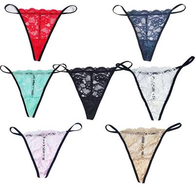 Klasická evropská a americká sexy jednodílná krajková bikini tanga pro ženy