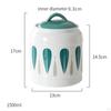 Ceramic Jar with Airtight Lid Food Storage Porcelain Dry Container Tea Canister Pet Treat