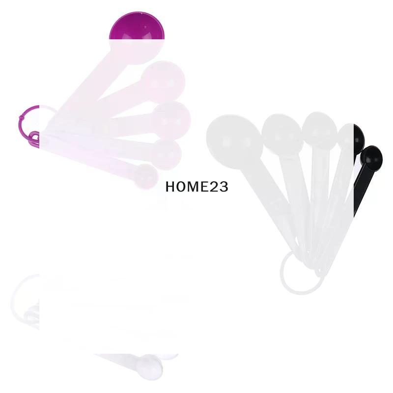 5Pcs Baking Cooking Tools Plastic Measuring Spoon Measuring Ladle With Scale