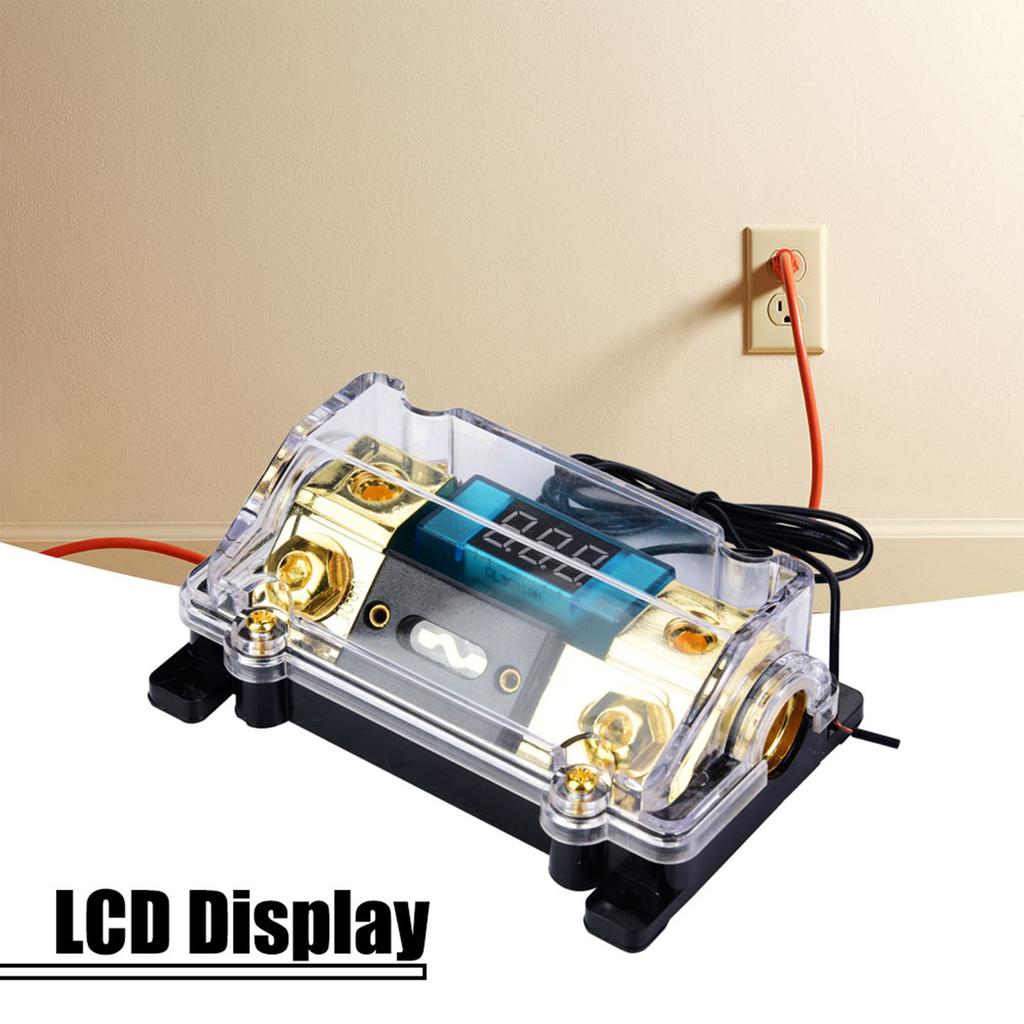 Siguranță Digitală 24V 100A pentru Audio Auto, Suport Bloc de Distribuție cu Afișaj LCD