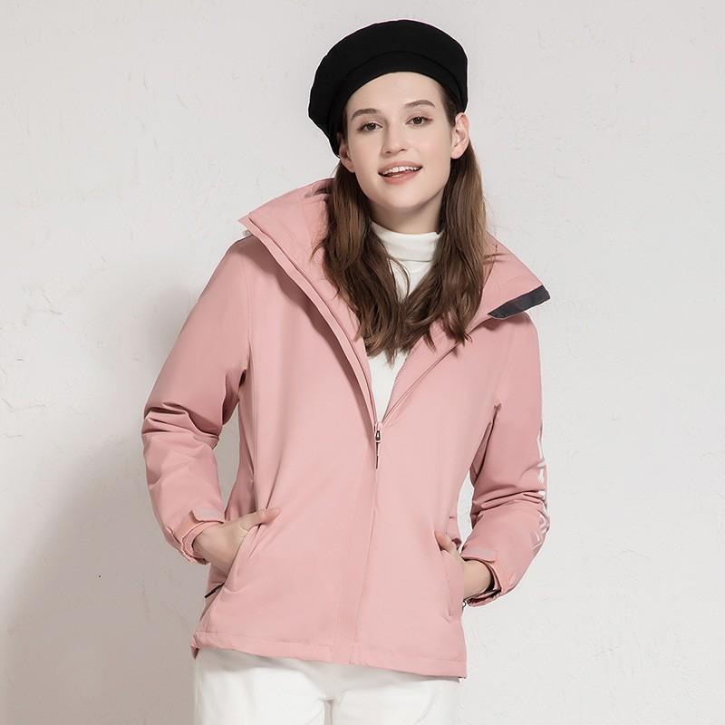 Men Women 3-in-1 Detachable Fleece Jacket Outdoor Hiking Camping Ski Windproof Warm Breathable Coat
