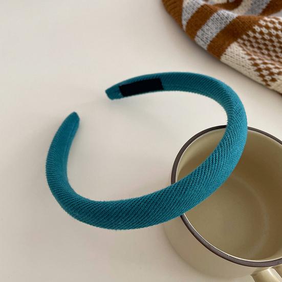 Hair Hoop Candy Color High Elasticity Soft Sponge Headband No Pressure Corduroy Texture Thickened Design Face Wrap Hair Organizer