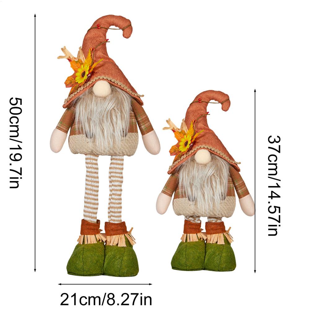 

Fall Gnome Decorations Knit Doll Sunflower Gnome Expandable Figurine Window Scene Arrangement Thanksgiving Day Party Ornament