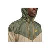 Nike Sportswear Windrunner Logo Embroidered Color-Block Hooded Jacket Men Outerwear Khaki DA0001-247
