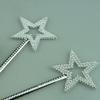 6Pcs Electroplating Pentagram Star Fairy Wand Plastic Magical Play Props for Birthday Party Wands Electroplating Pentagram Wand