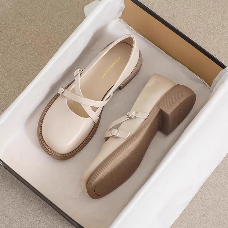 Vintage Mary Jane small leather shoes women's spring and autumn 2025 new versatile round head Japanese jk comfortable non-slip single shoes women