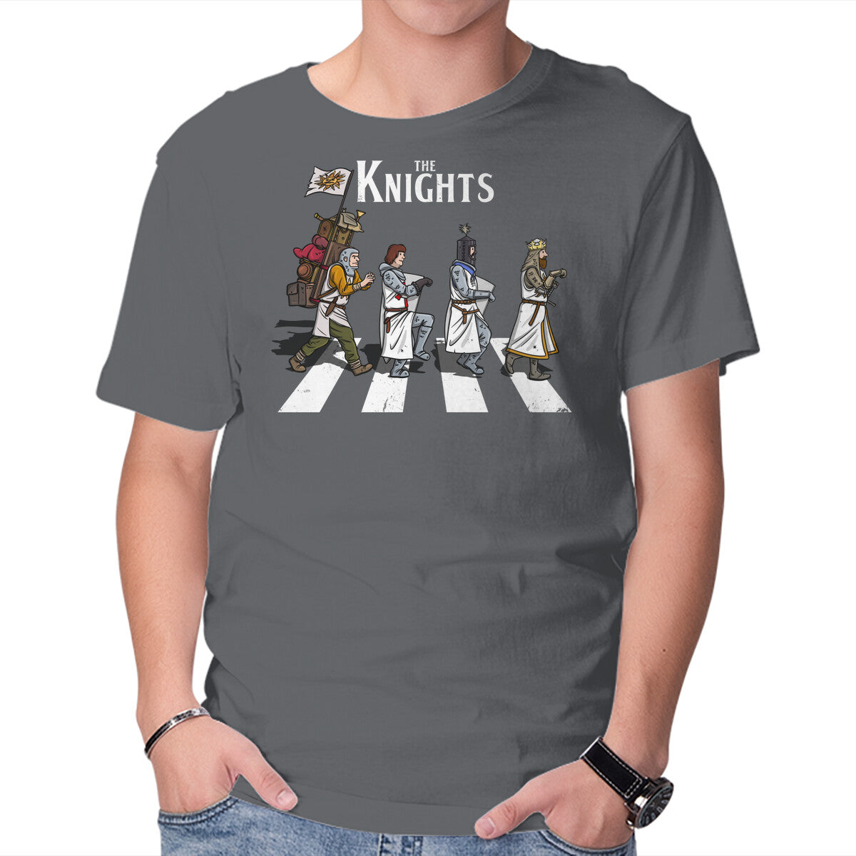Unisex Crew Neck T-Shirt The Knights Graphic Short Sleeve Casual Tee XXXL