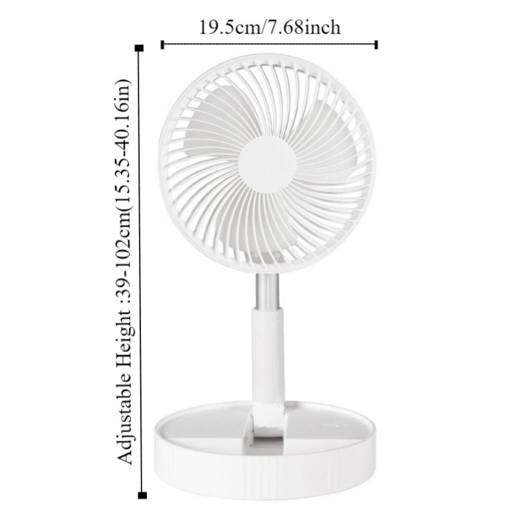 Rotatable Telescopic Electric Fan 24H Long Battery Life Desktop Electric Fan  Outdoor Activity