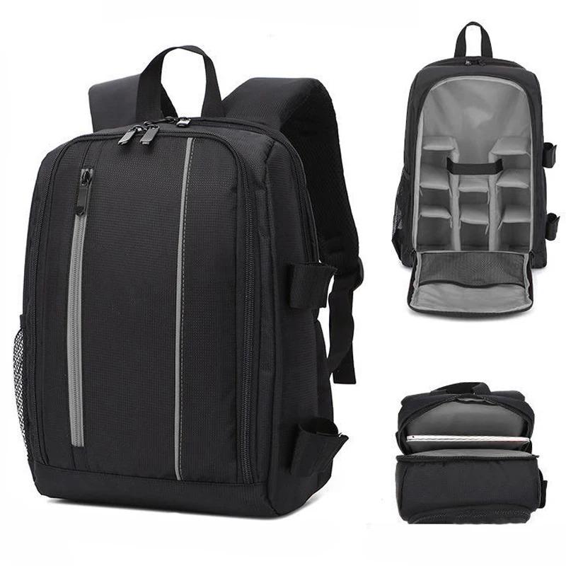 Waterproof Dslr Camera Backpack Shockproof Outdoor Photography Bag Multifunctional Adjustable Camera Storage Backpack For Digital Video Camera Lens Ph серый