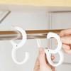 S Shaped Hook PVC Plastic Hanging Multi Functional Punching Free for Kitchen Bathroom Cabinet Household Supplies