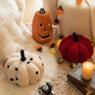 Pumpkin Plush Pillow Sherpa Fleece Pillow Cushion Decorative Pumpkin Pillow for Home Furnishing