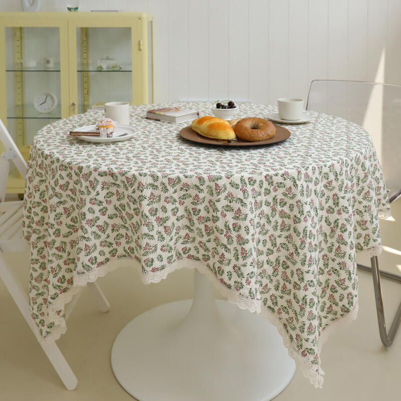 Petit Flower Lace Tablecloth (2 types) Red
