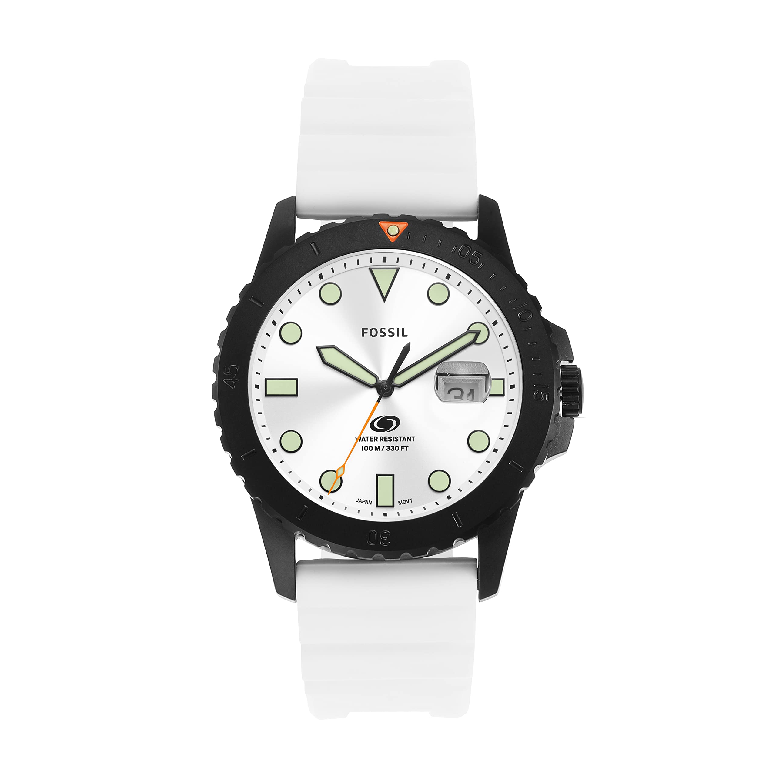 

FOSSIL BLUE Дата Белый Силиконовый Часы Три Стрелки белый