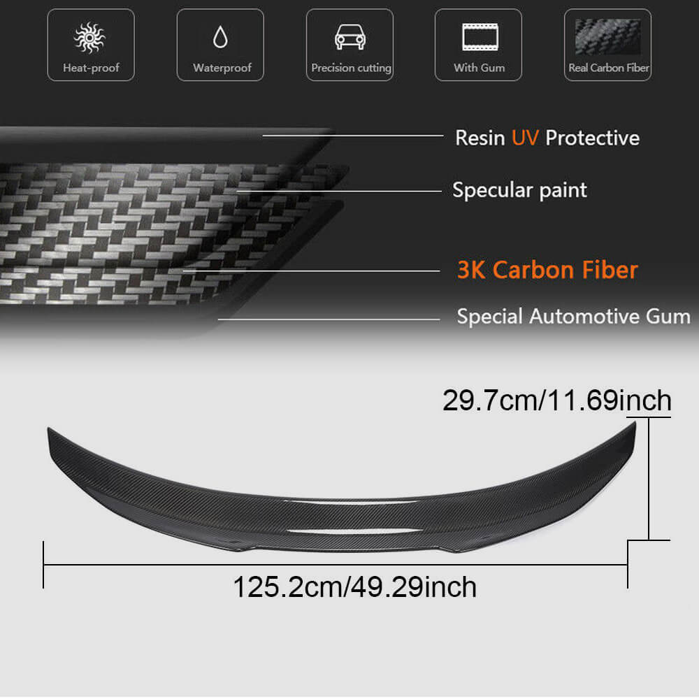 Spoiler V5 (for Q50, Carbon) for Infiniti Q50/Q60 2013-2024