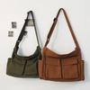 Tooling Wind Large Capacity Canvas Bag Simple Leisure Travel Shoulder Messenger Bag Men's and Women's Street Trend Messenger Bag