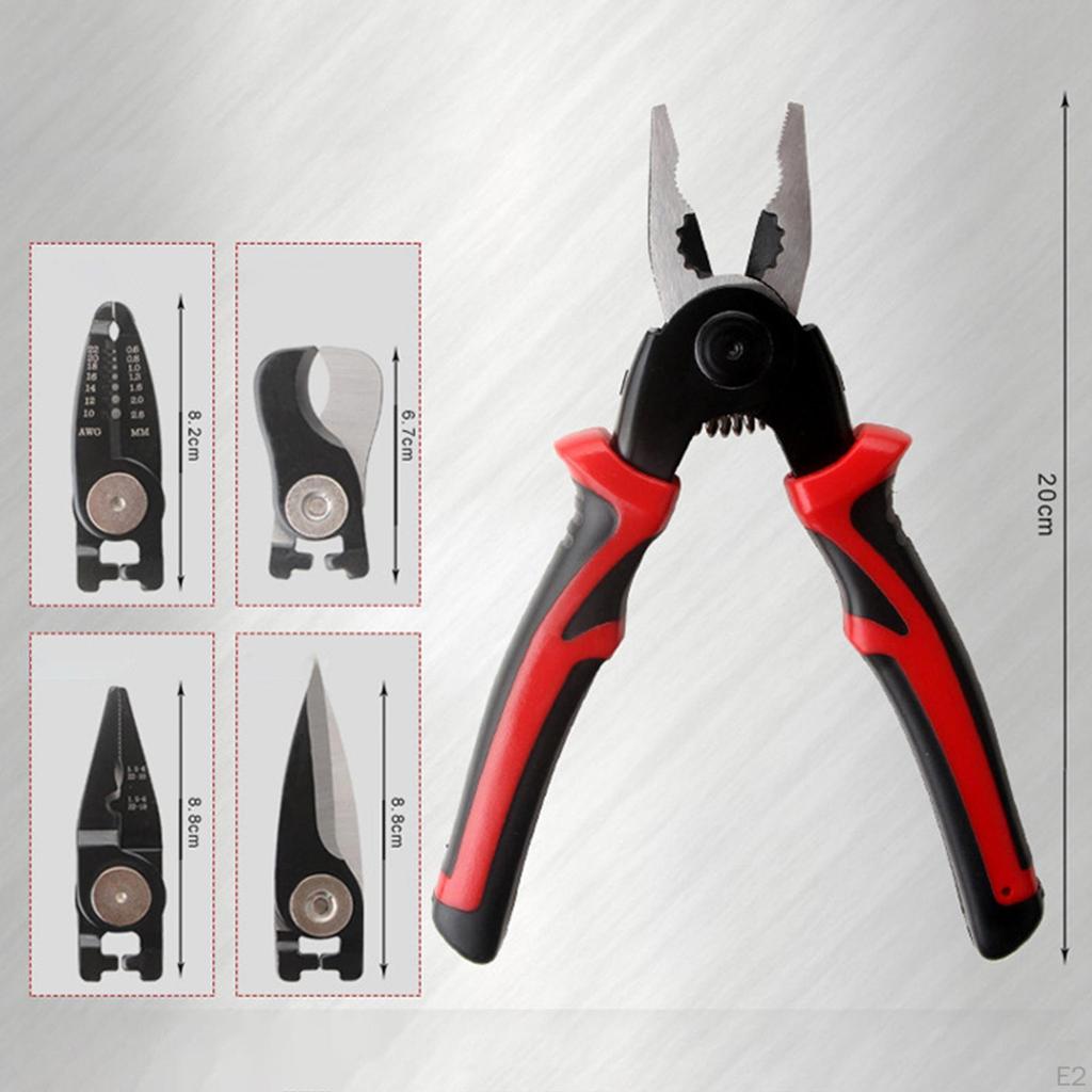 5 in 1 Pliers Set Cable Crimper Wire Strippers Steel Hand Tool Multifunctional Cutter Linesman