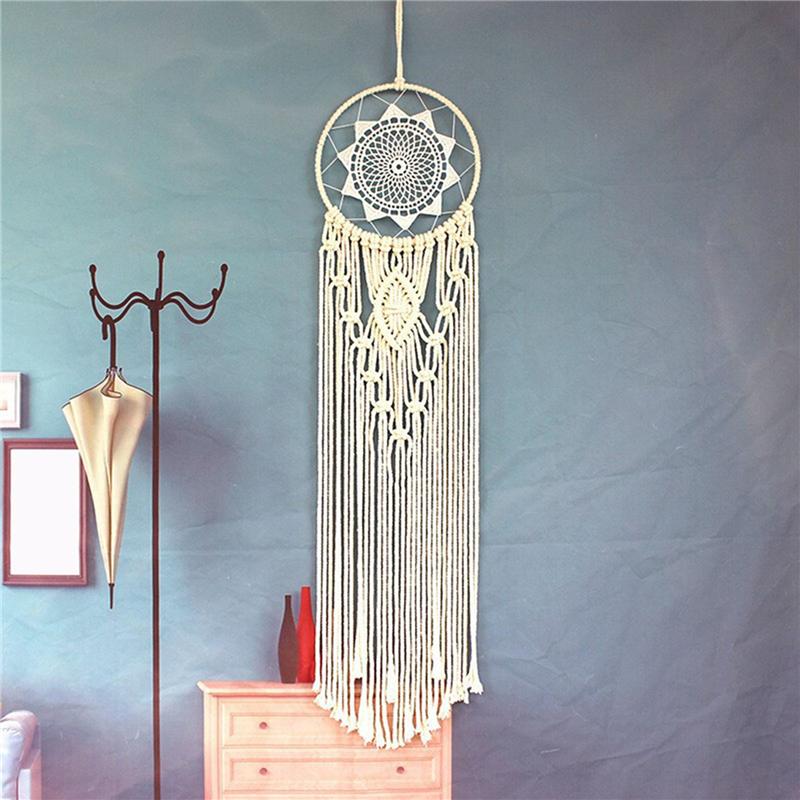 2X Hand Woven Dreamcatcher Circle Macrame Kit Macrame Wall Hanging Supplies Craft Macrame Wall Hanging Supplies