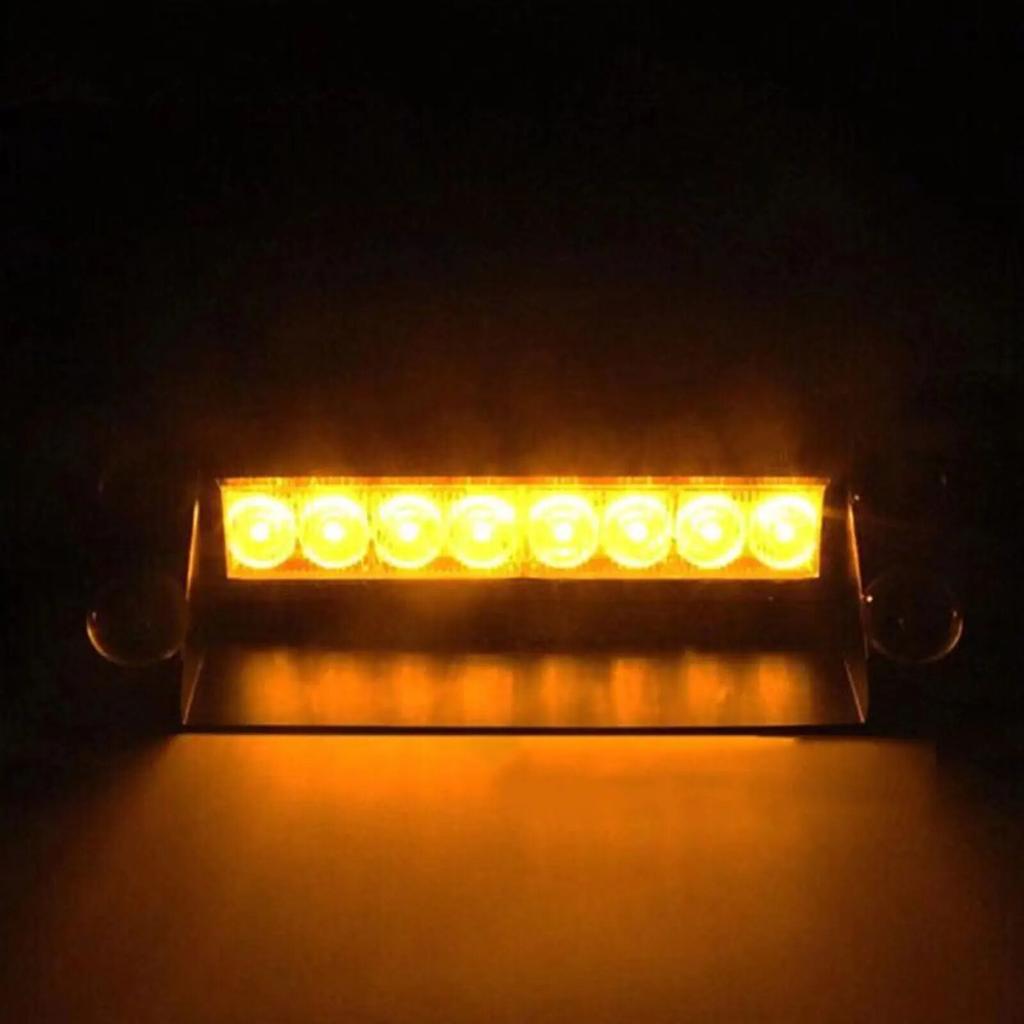 Car LED Strobe Light Police Lights Red/Blue Yellow/White Signal Lamps Flash Dash Emergency Flashing Windshield Warning Light 12V