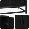 Sideboard Black Oak 134 x 35 x 76 cm Engineered Wood