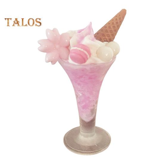 

Миниатюрная модель мороженого из смолы, мини-игрушка для еды, имитация стаканчика для мороженого, принадлежности для мини-игрового домика для кукол или декор миниатюрного десертного домика розовый